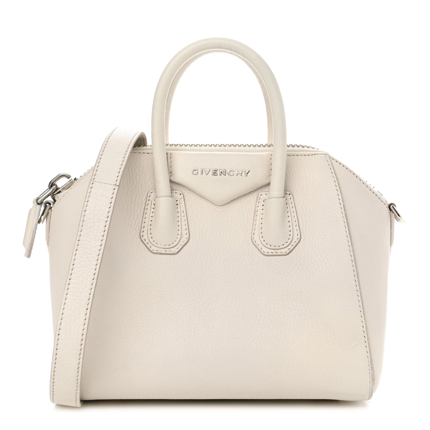 Sugar Goatskin Mini Antigona Off White