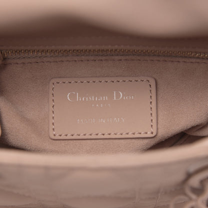 Christian Dior Ultra Matte Calfskin Cannage Mini Lady Dior Light Beige 6 of 10