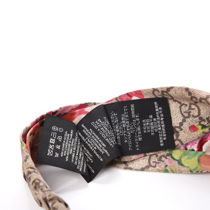 Gucci Silk Monogram Blooms Print Headband Antique Rose 7 of 8