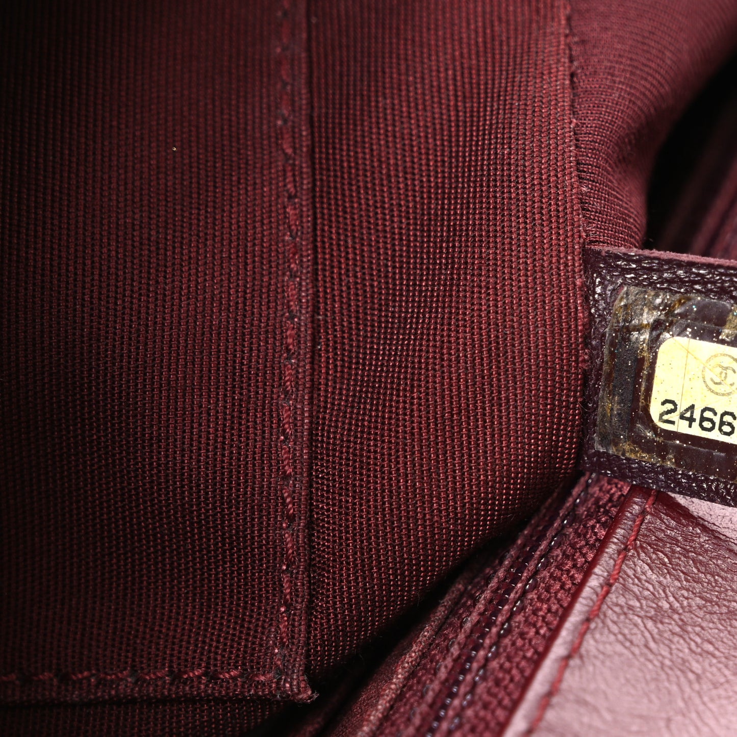 Calfskin Chevron Quilted Top Handle Flap Red