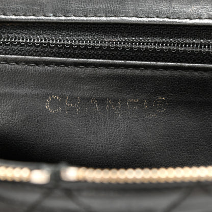 Chanel Lambskin Quilted Vanity Train Case Shoulder Bag Black 6 of 14