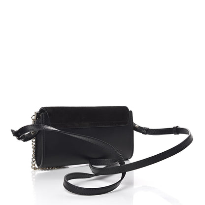 Chloe Suede Calfskin Mini Faye Shoulder Bag Black 3 of 10