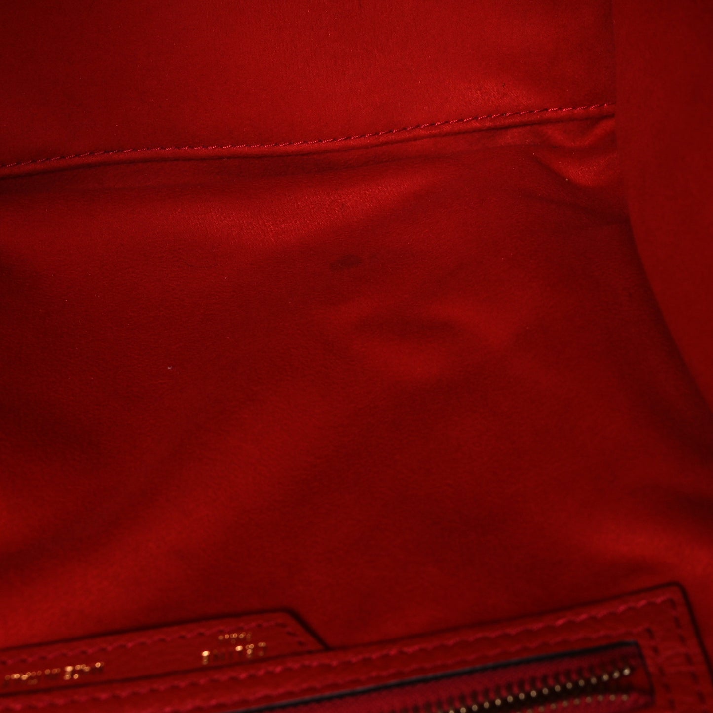 Drummed Calfskin Mini Luggage Coquelicot