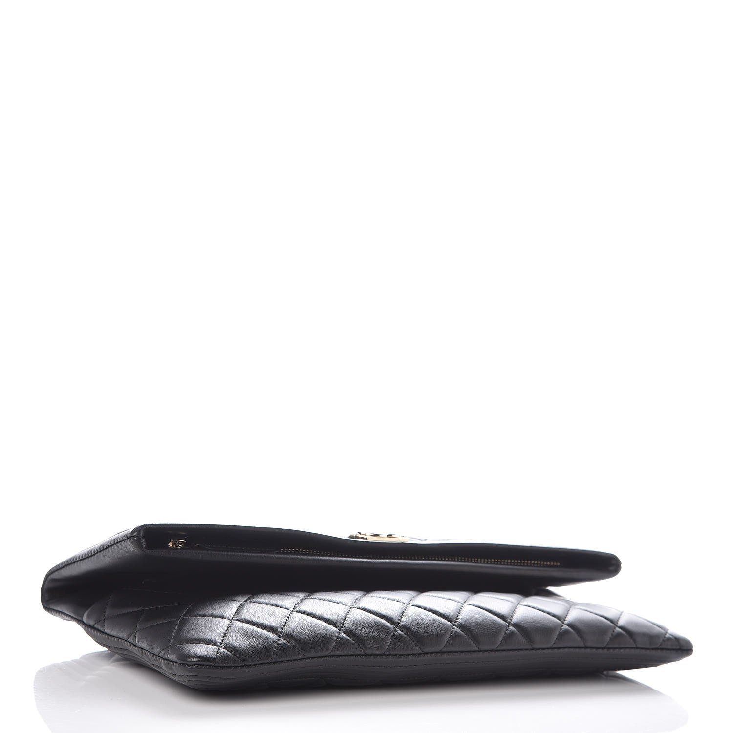 Chanel Lambskin Quilted Beauty CC Boy Clutch Black 4 of 8