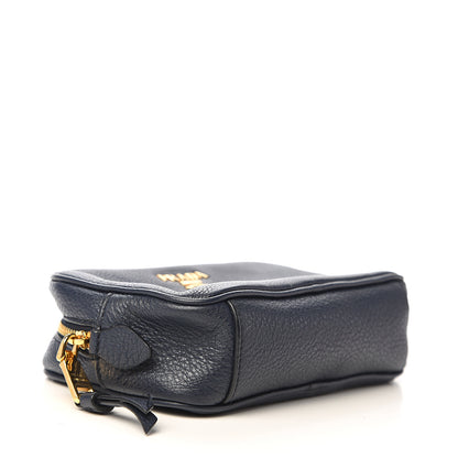Prada Vitello Daino Cosmetic Pouch Baltico 3 of 9