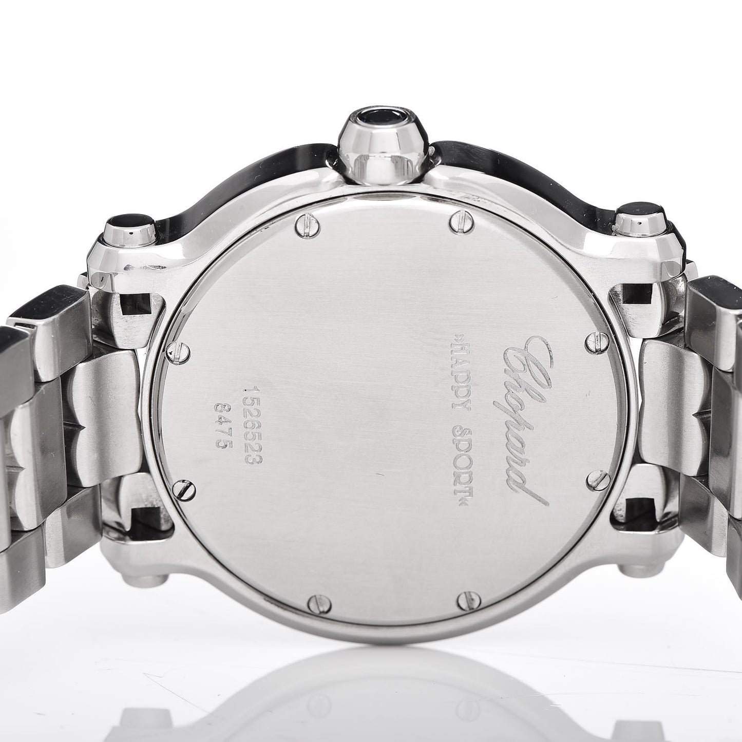 Stainless Steel 7 Diamond 36mm Happy Sport Quartz Watch