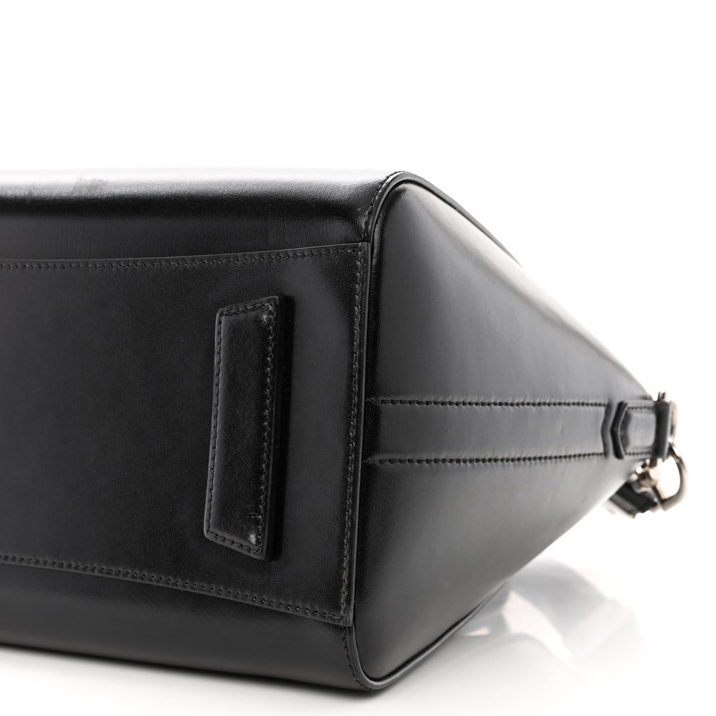 Shiny Lord Calfskin Small Antigona Black
