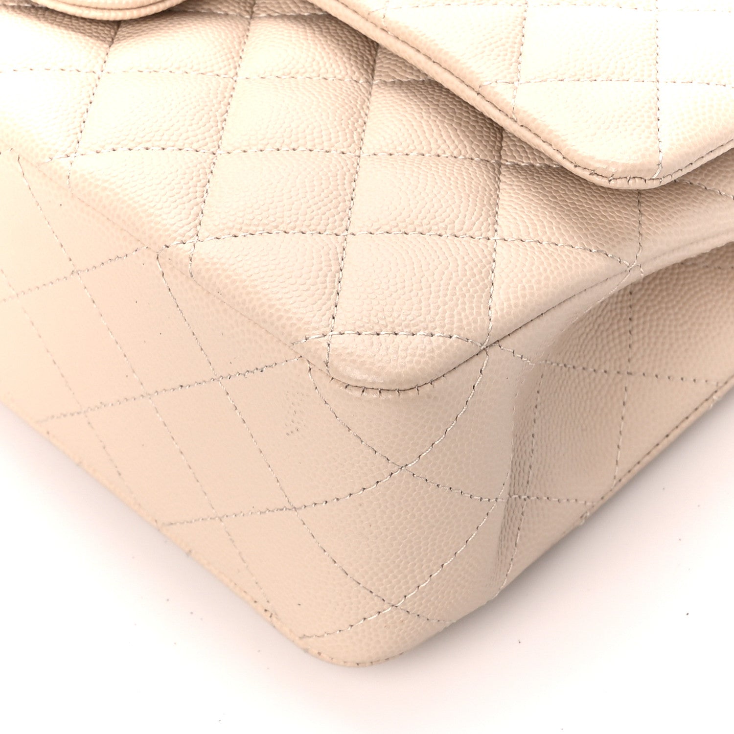 Chanel Caviar Quilted Medium Double Flap Ecru 12 of 12
