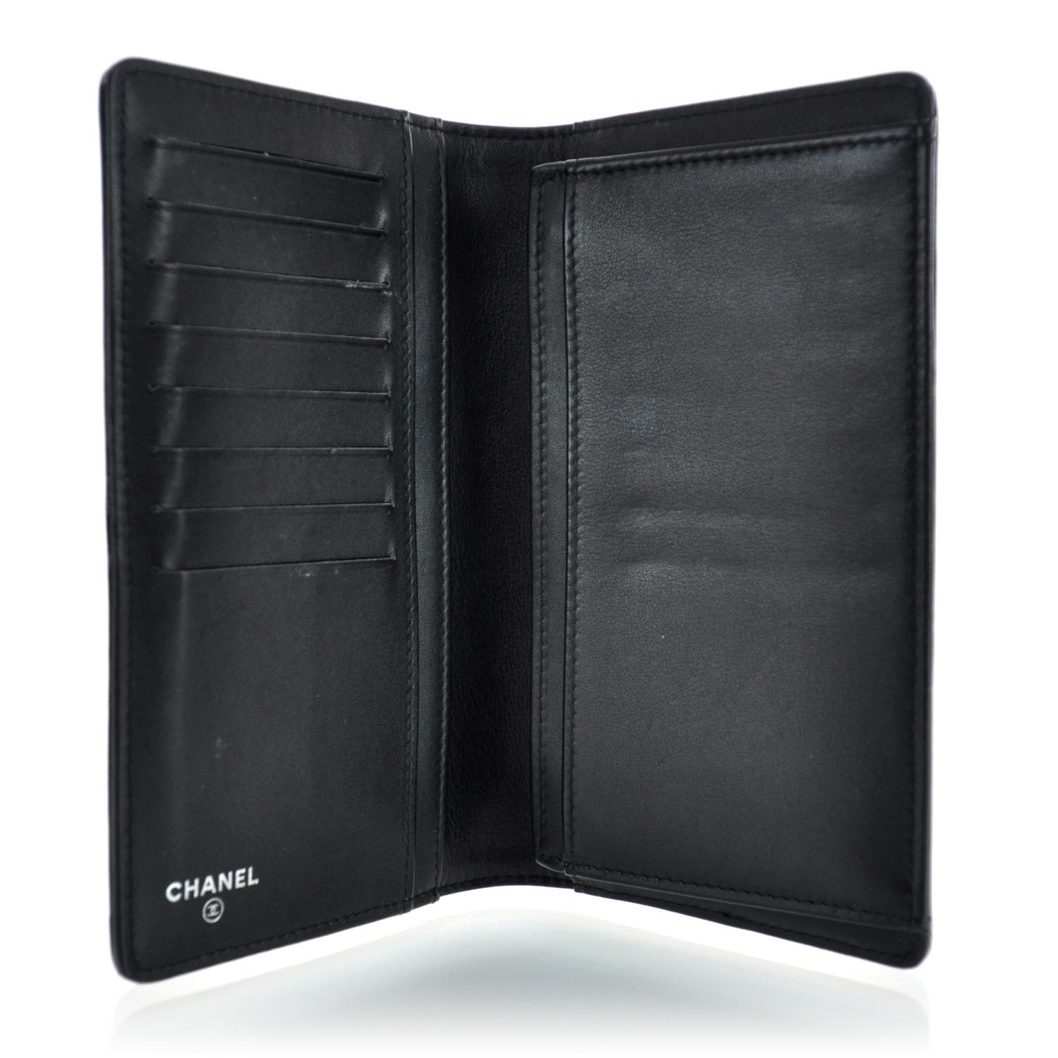 Chanel Patent Camellia Large Yen Wallet Black 7 of 10