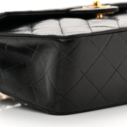 Chanel Lambskin Quilted Mini Square Flap Bag Black 9 of 13