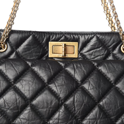 Chanel Aged Calfskin Reissue 2.55 Tote Black 9 of 10
