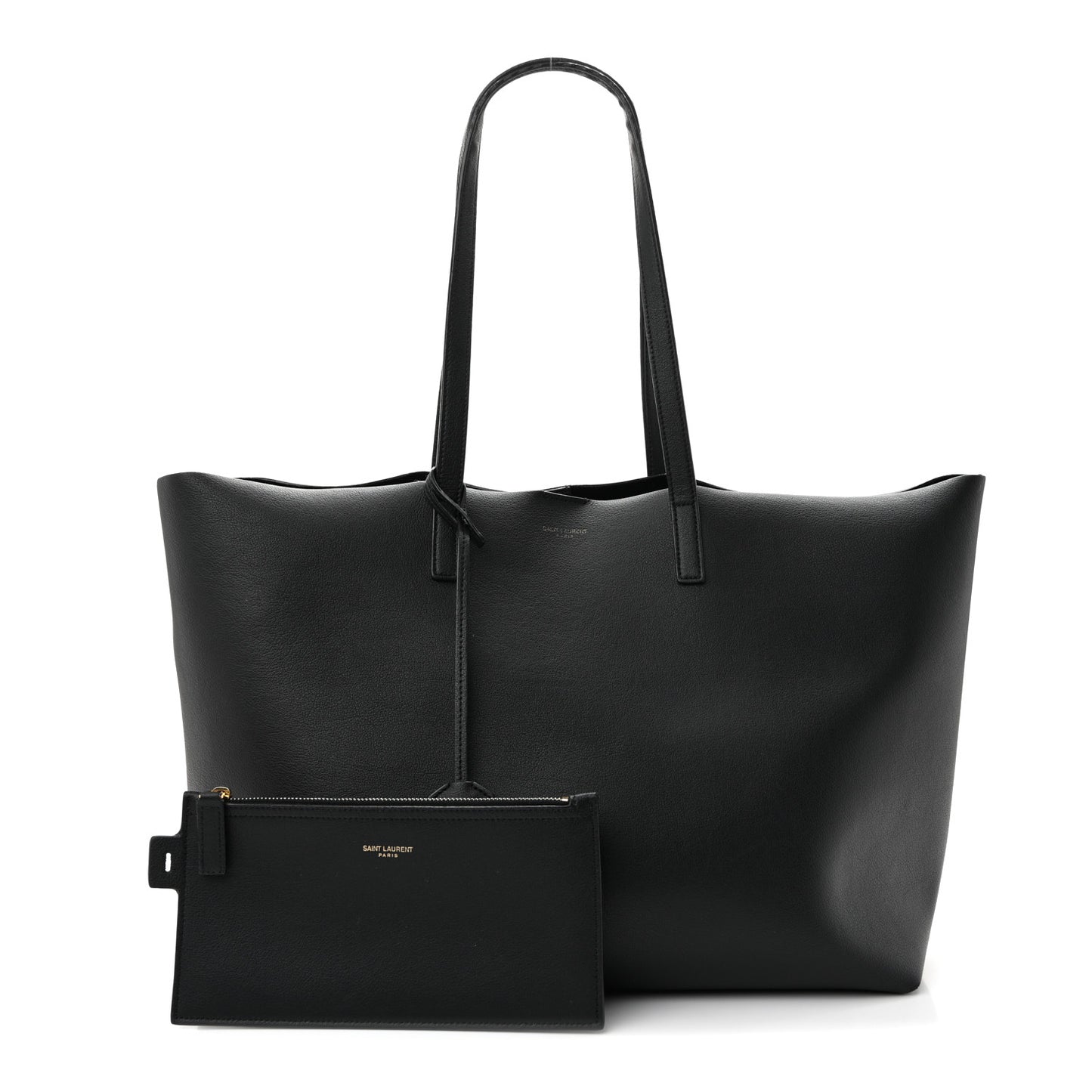 Calfskin Large Shopping Tote Black