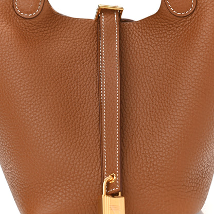 Hermes Taurillon Clemence Picotin Lock 18 PM Gold 8 of 9