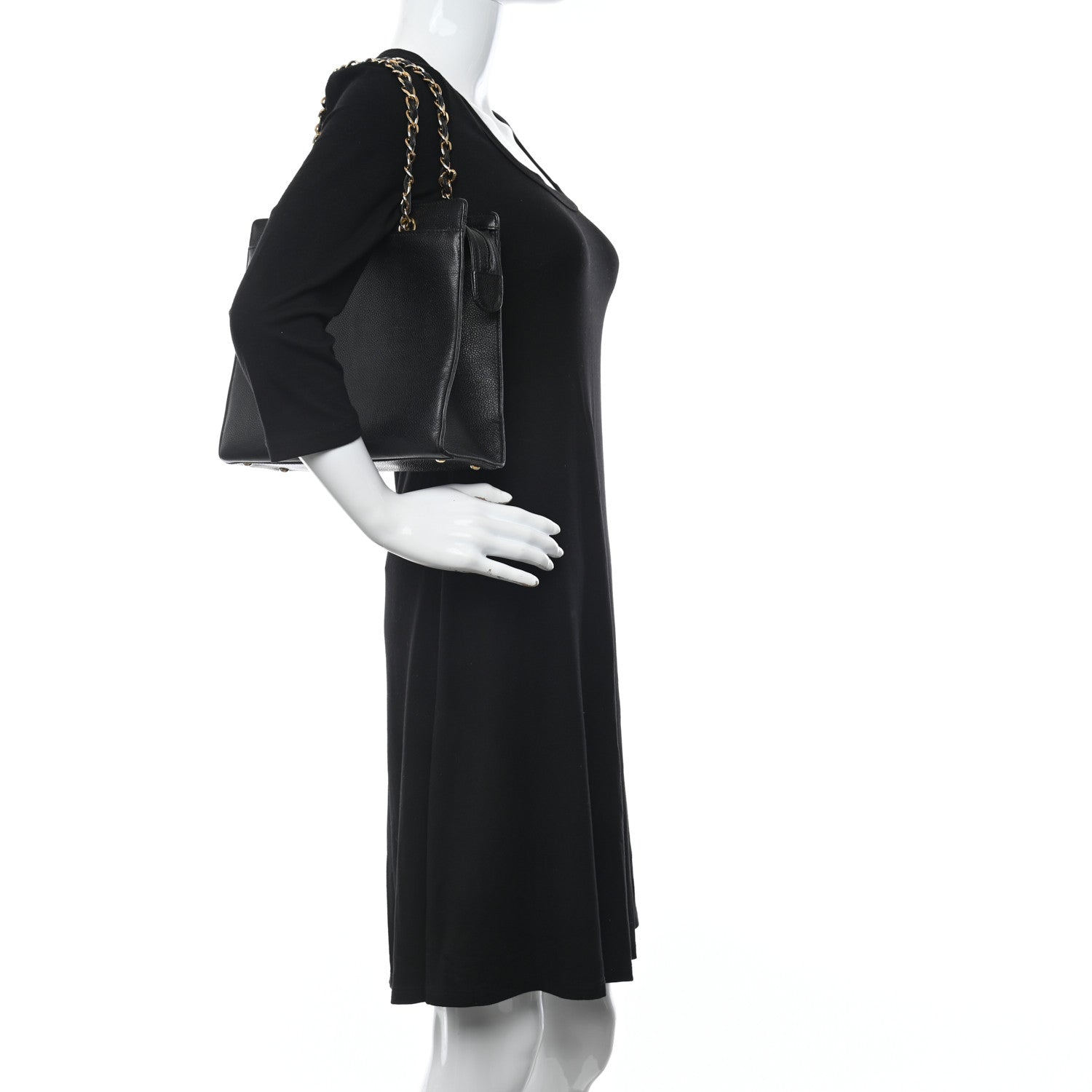 Chanel Caviar CC Shoulder Bag Black 2 of 10