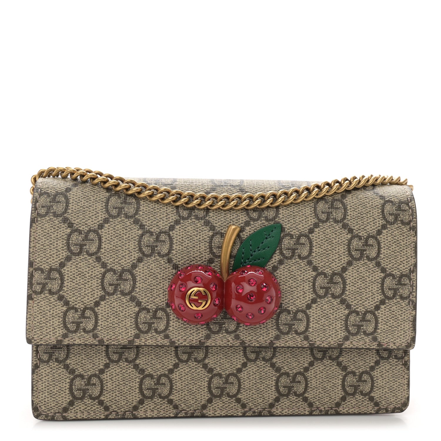 Gucci GG Supreme Monogram Mini Cherry Chain Bag 1 of 10