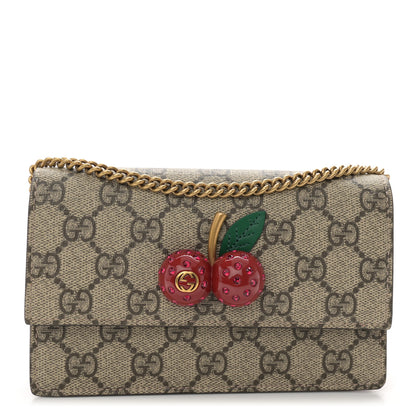 Gucci GG Supreme Monogram Mini Cherry Chain Bag 1 of 10