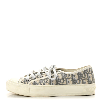 Christian Dior Canvas Oblique Walk'N'Dior Low Top Sneakers 39 Grey Stone 1 of 11