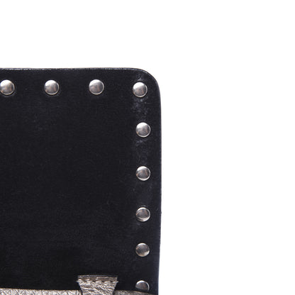 Valentino Garavani Metallic Pebbled Calfskin Medium Rockstud Flip Lock Crossbody Bag Skin 6 of 9