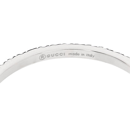 Gucci 18K White Gold Diamond Interlocking G Ring 53 6.25 5 of 6
