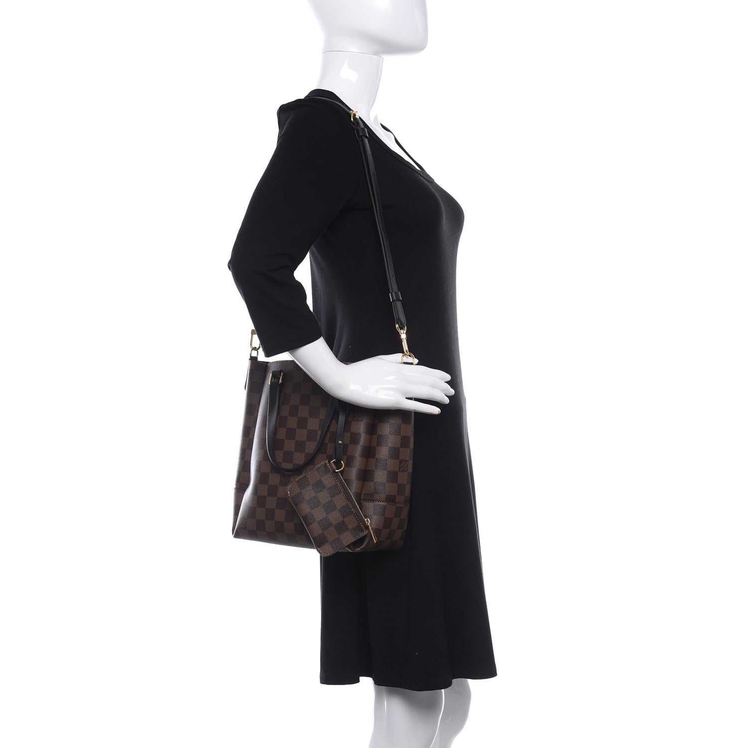 Louis Vuitton Damier Ebene Belmont PM Black 2 of 8