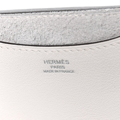 Hermes Taurillon Clemence Swift In-The-Loop 18 Bag New White 5 of 10