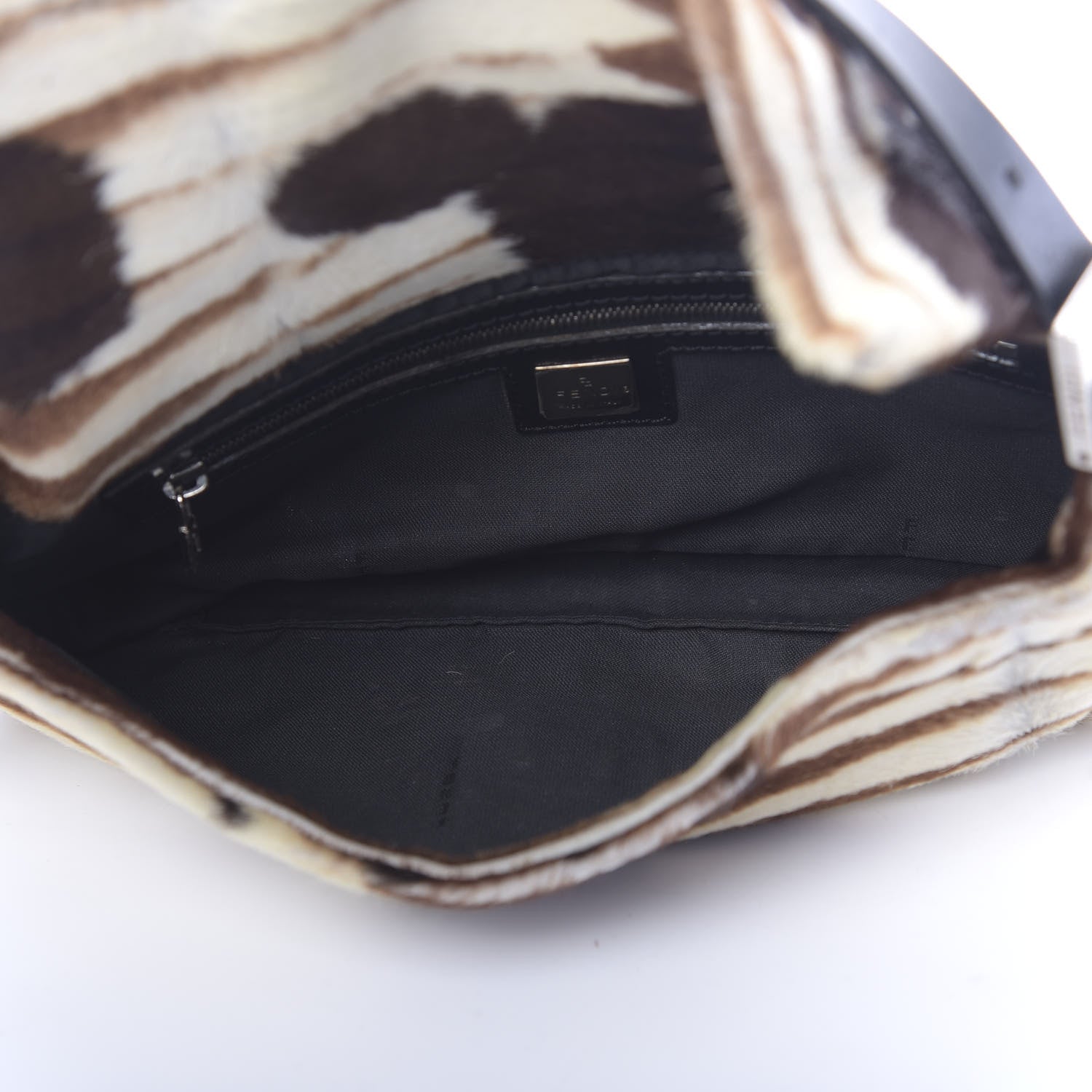 Fendi Calf Hair Zebra Print Baguette Brown 5 of 10