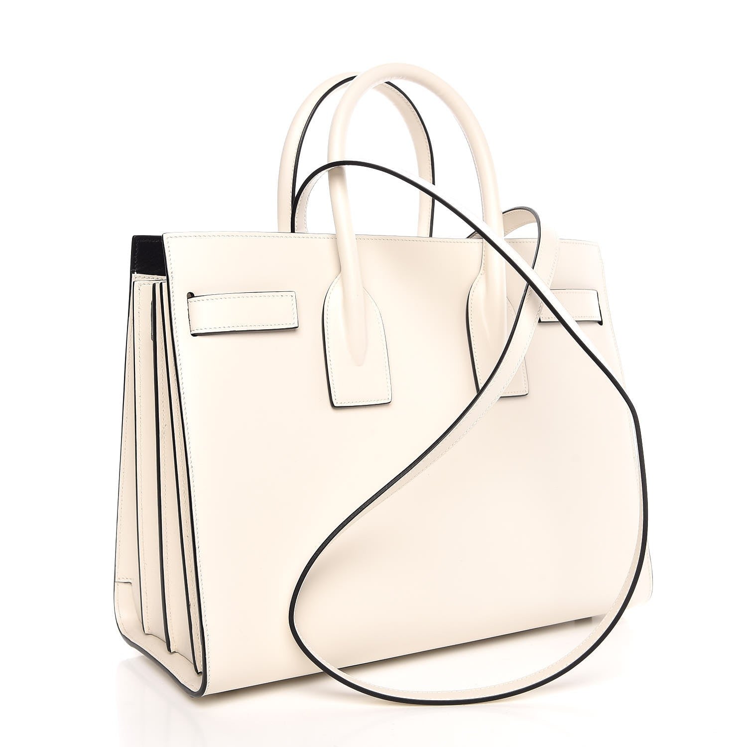 Saint Laurent Calfskin Small Sac De Jour Porcellana Black 4 of 9