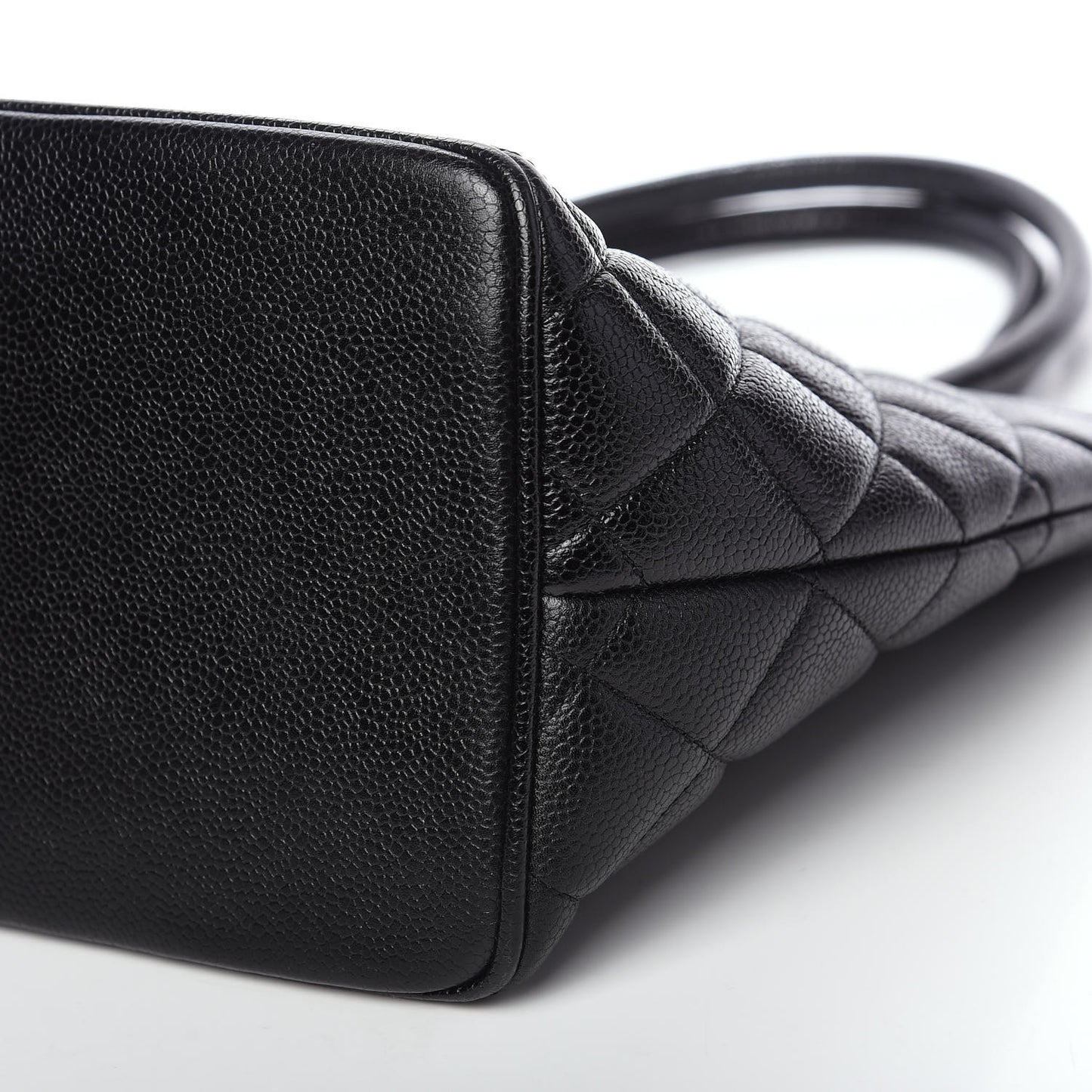 Caviar Quilted Medallion Tote Black