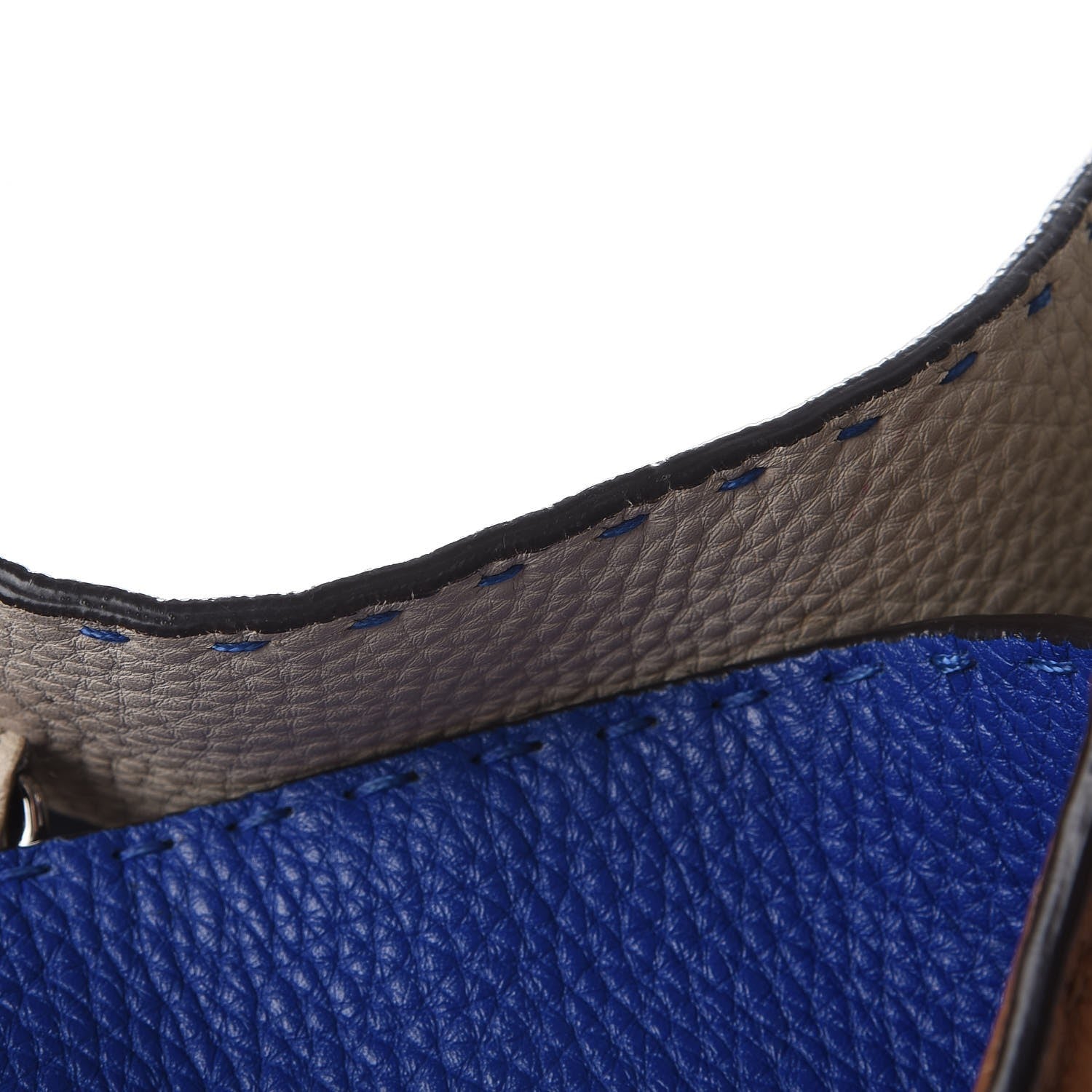 Fendi Cuoio Romano Selleria Tri-color Large Anna Bucket Bag Blue Neon 10 of 12