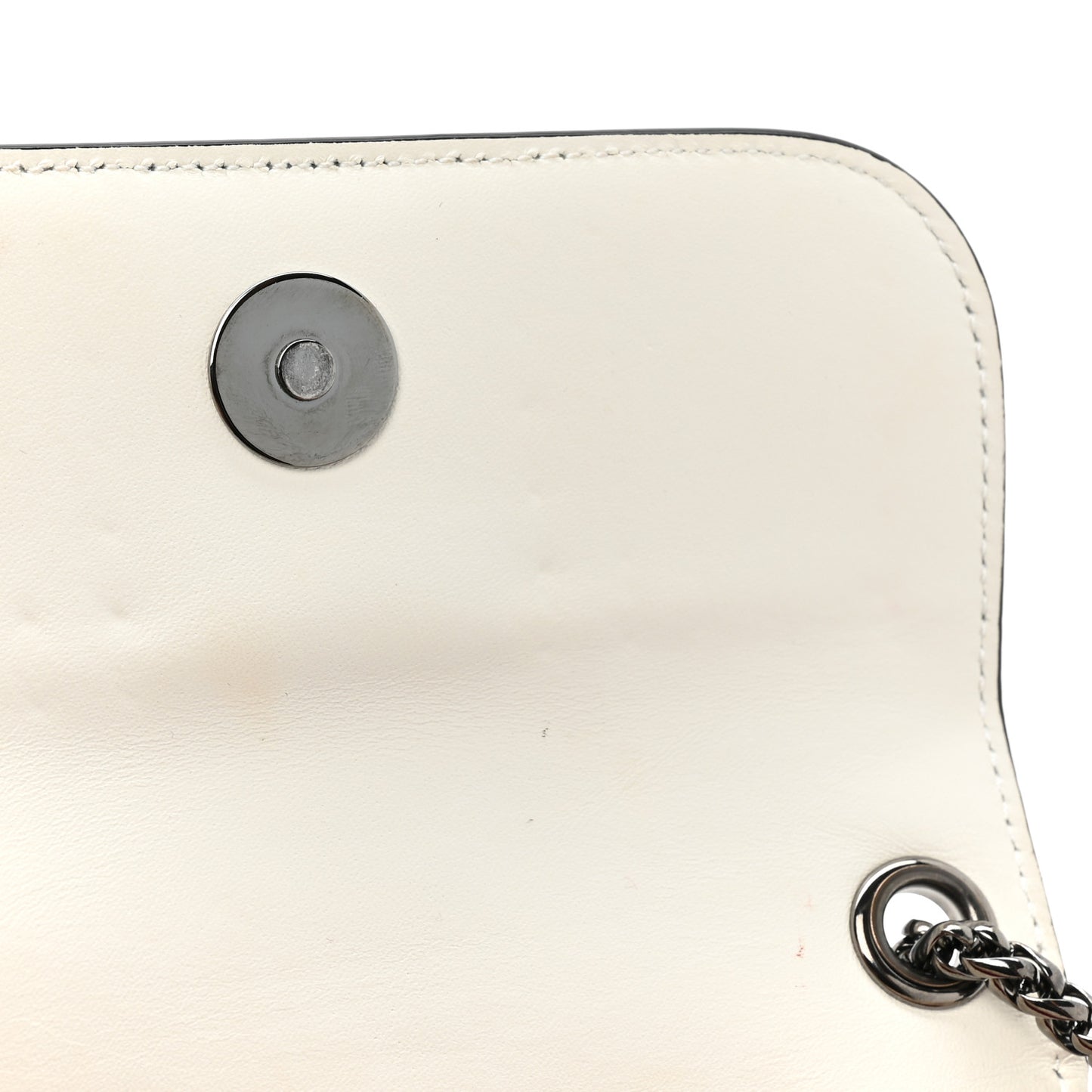 Calfskin Spikes Sweety Charity Shoulder Bag White Black