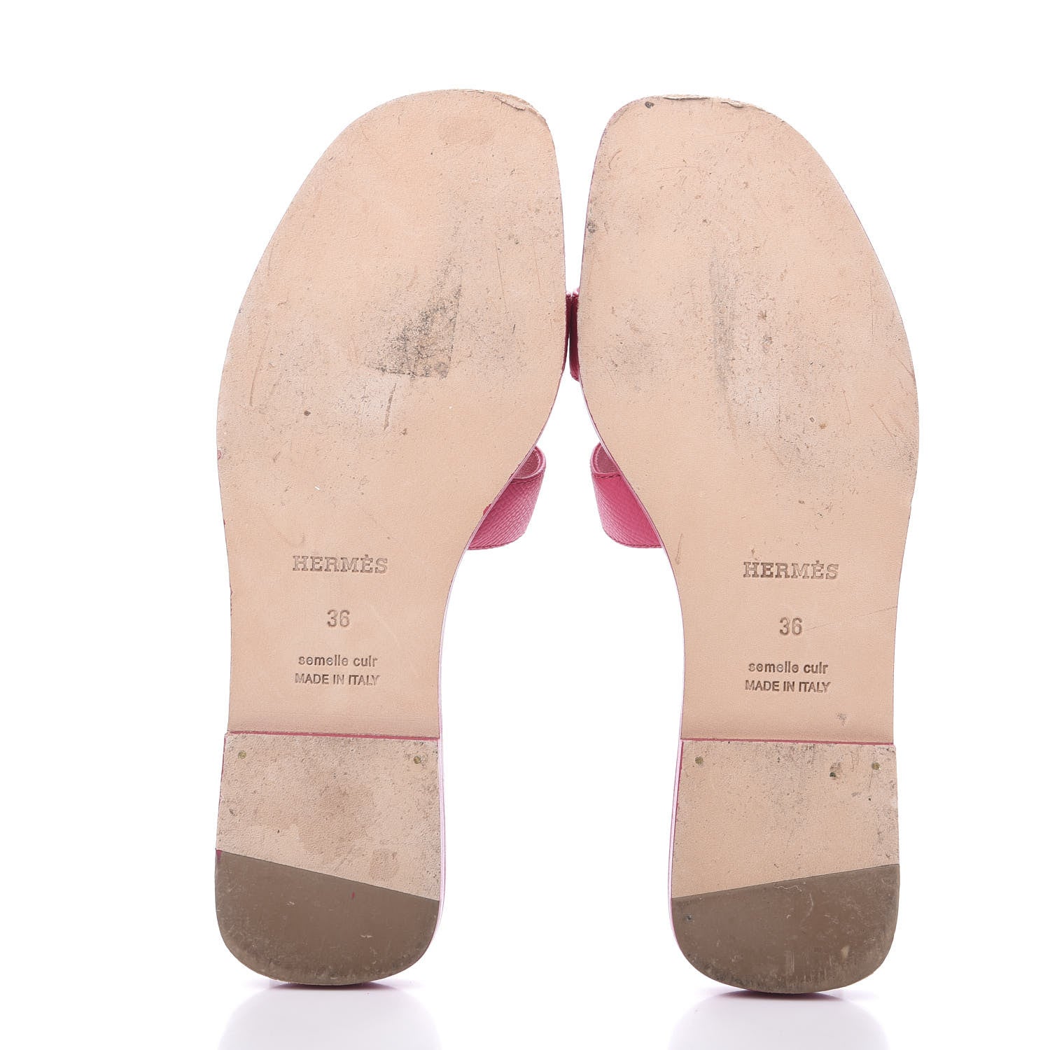 Hermes Epsom Oran Sandals 36 Rouge Azalee 7 of 10