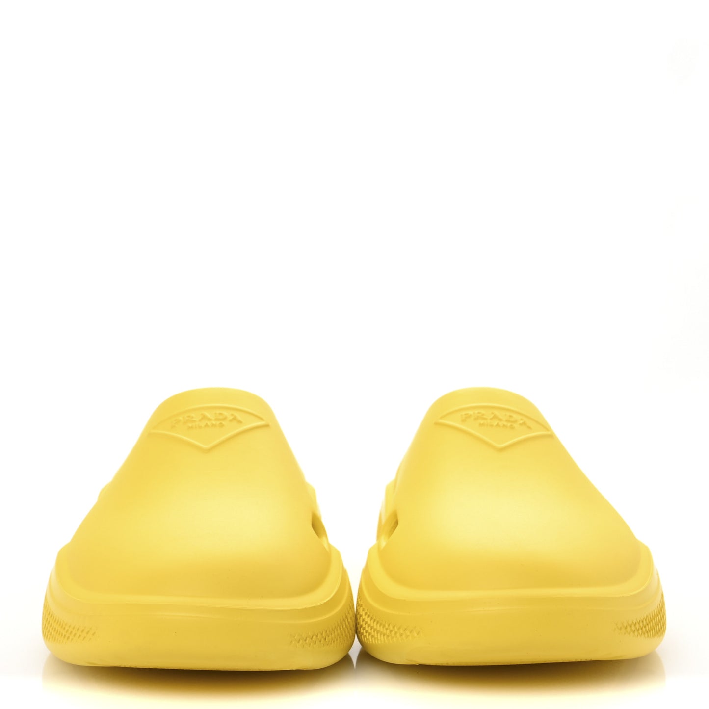 Soft Mellow Rubber Triangle Logo Embossed Mens Mules 41 Sole