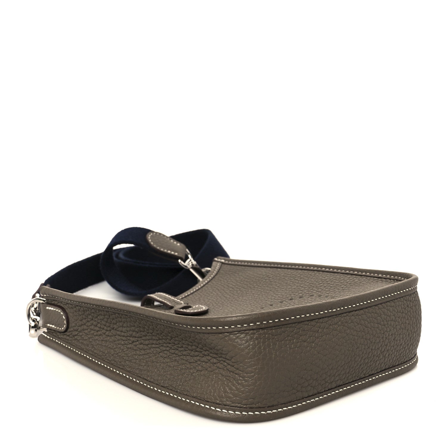 Hermes Taurillon Clemence Amazone Evelyne TPM Etoupe Bleu Indigo 4 of 11