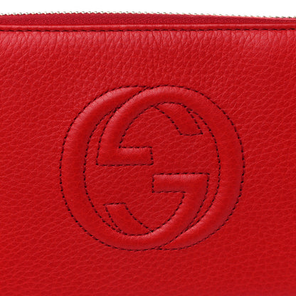 Gucci Pebbled Calfskin Soho Zip Around Wallet Red 8 of 10