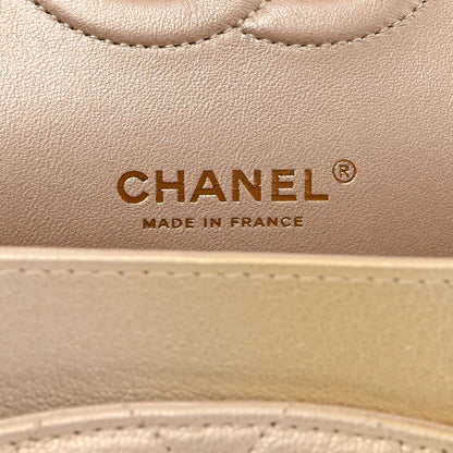 Chanel Metallic Goatskin Quilted Ombre Medium Double Flap Gold 6 of 18