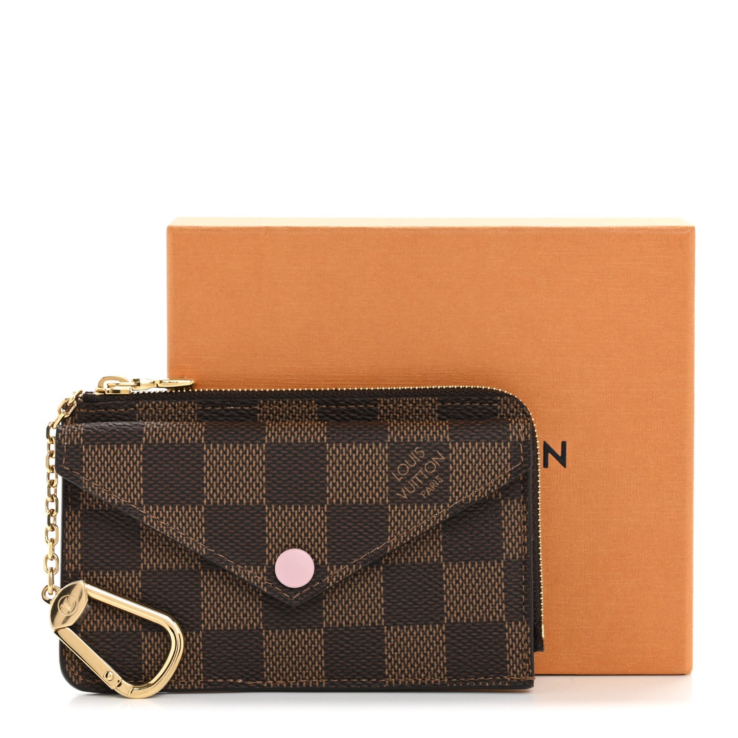 Damier Ebene Recto Verso Card Holder Rose Ballerine