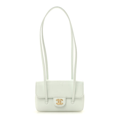 Chanel Shiny Caviar Mini Preppy Coco Shoulder Bag Light Blue 1 of 11