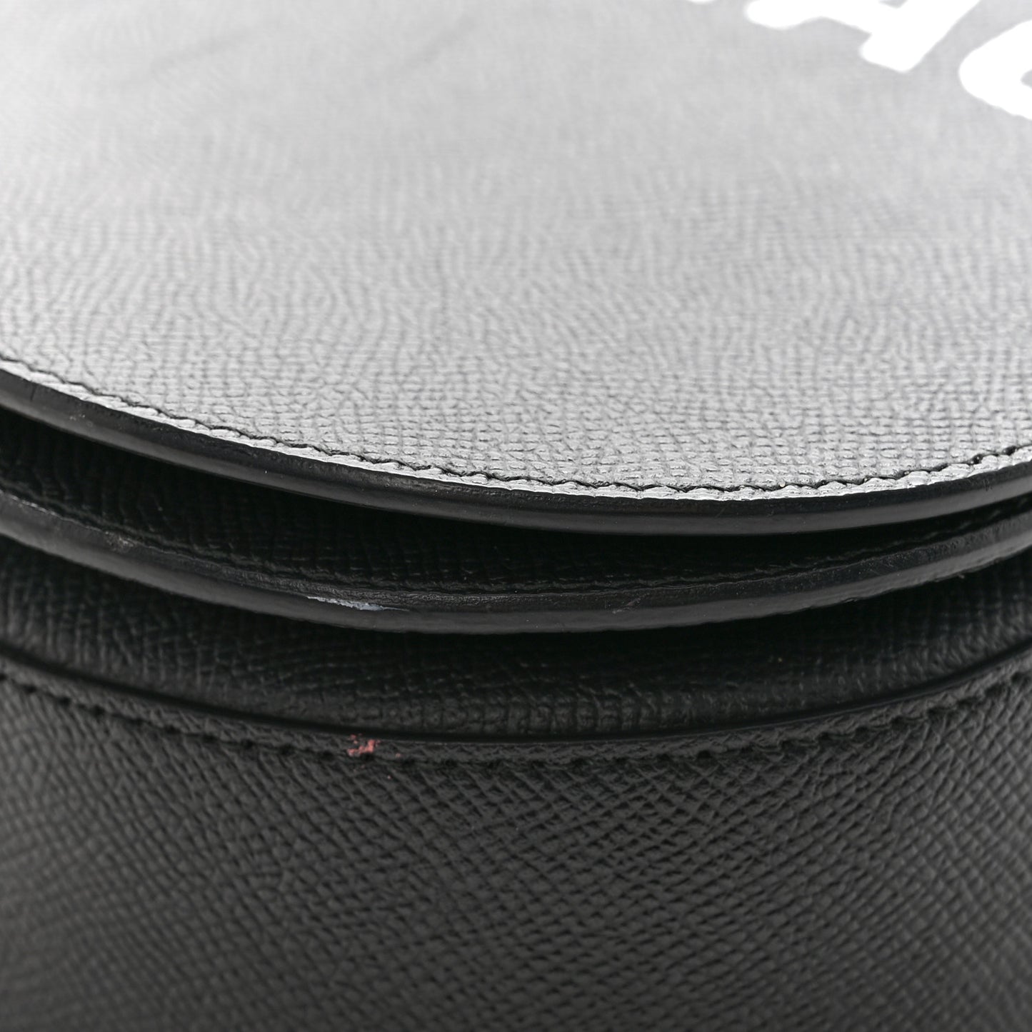 Signature Grained Calfskin Logo S Ville Day Bag Black