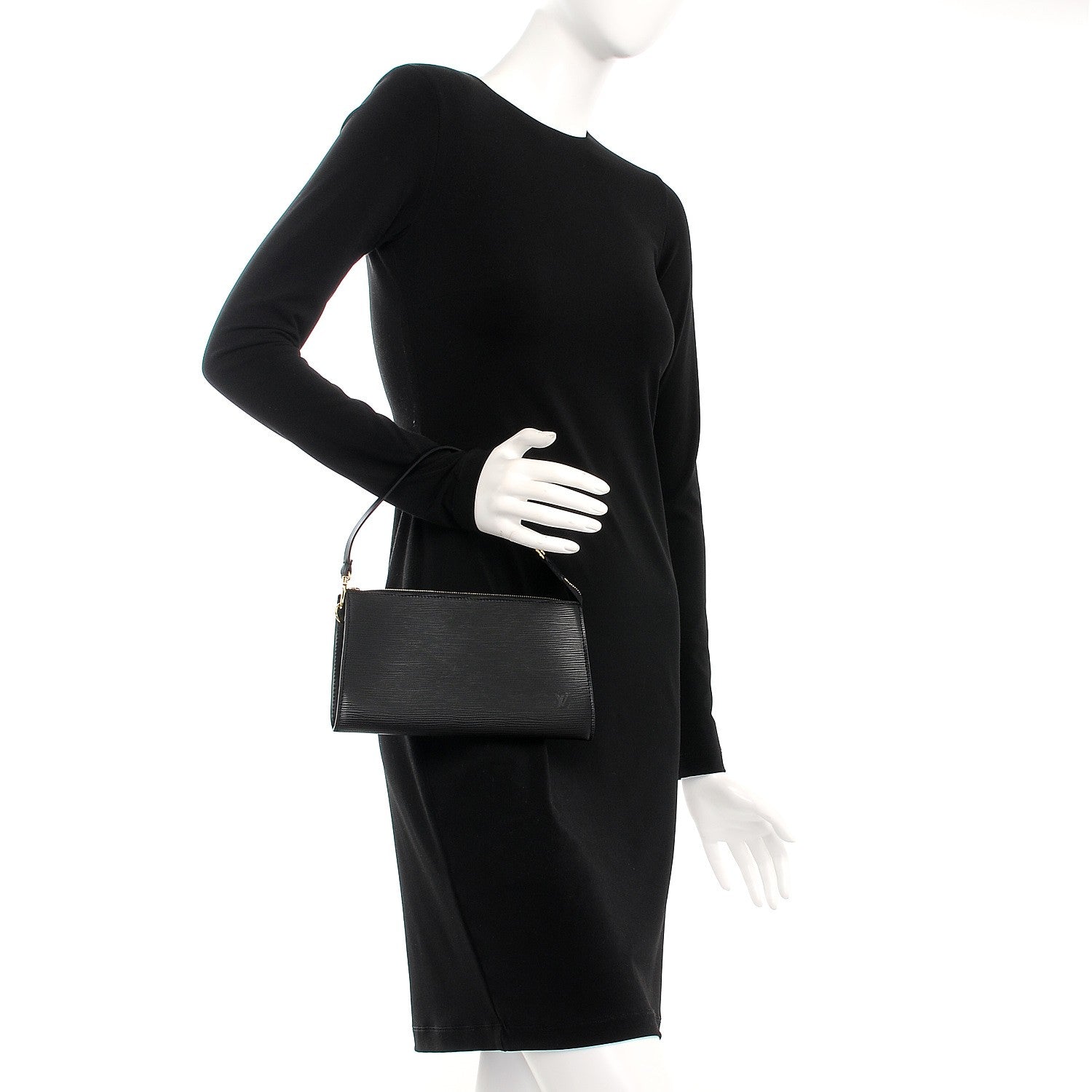 Louis Vuitton Epi Pochette Accessories 24 Black 2 of 8