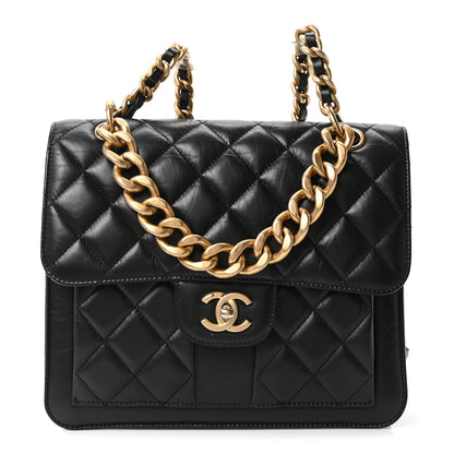 Chanel Aged Calfskin Quilted Double You Backpack Black 1 of 10
