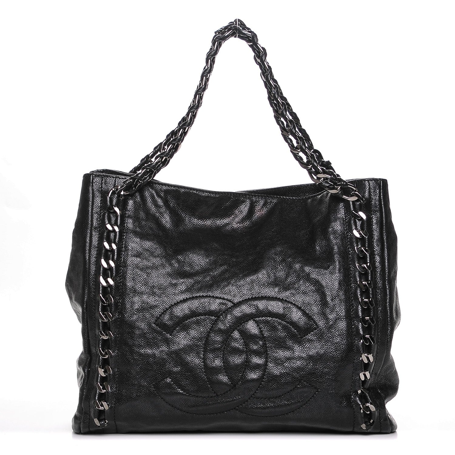 Chanel Glazed Caviar Modern Chain Tote Black 1 of 7