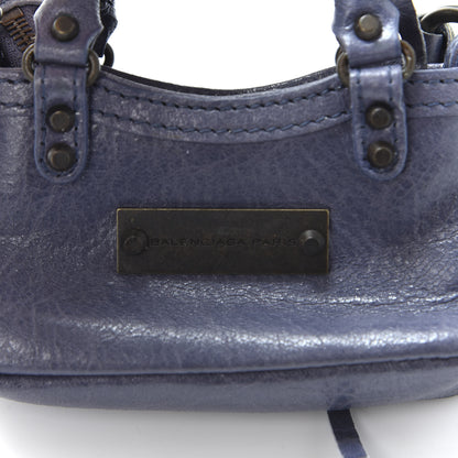 Balenciaga Agneau Classic Hardware Mini First Bag Charm Bleu Cobalt Bleu Electric 3 of 6