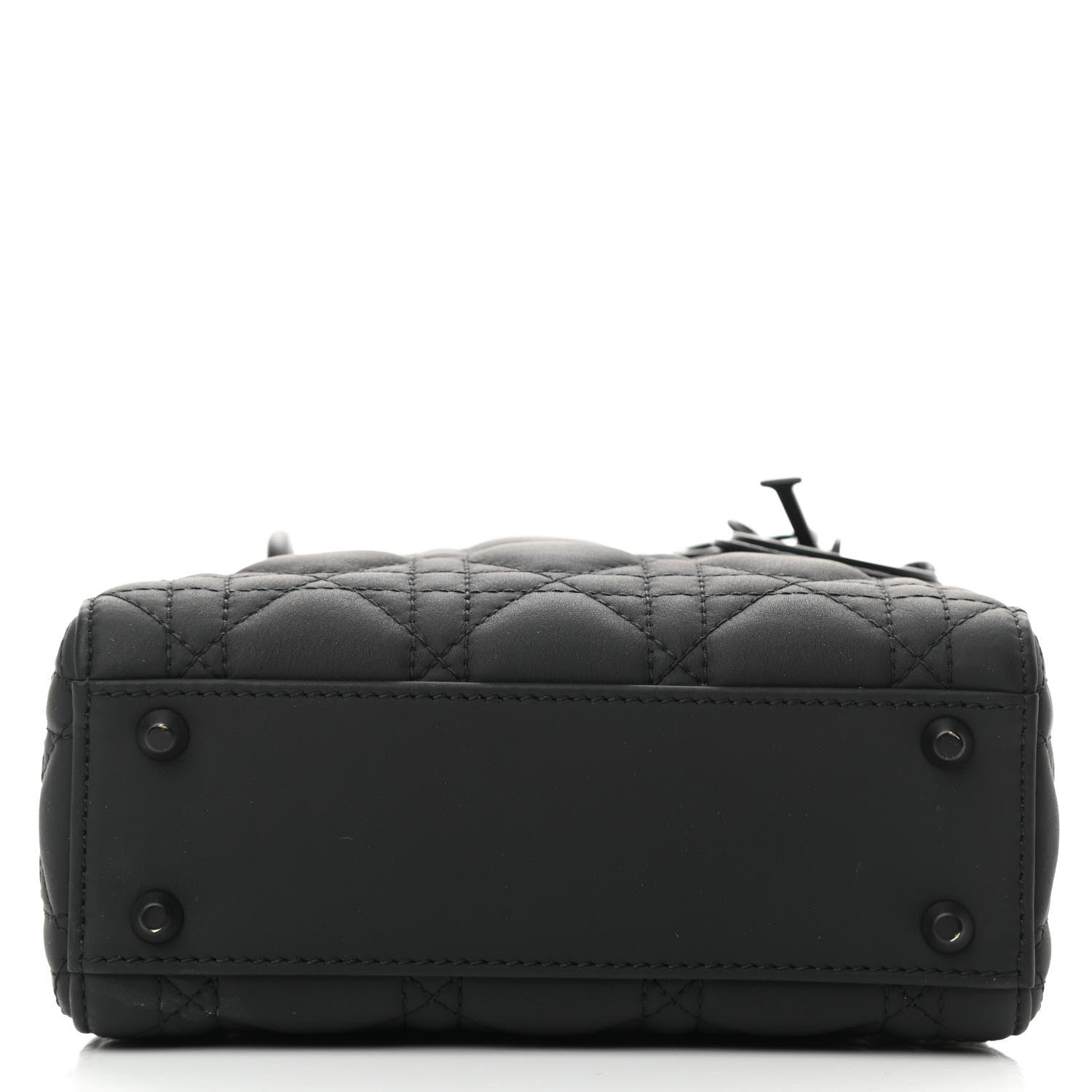 Christian Dior Ultra Matte Calfskin Cannage Mini Lady Dior Black 9 of 9