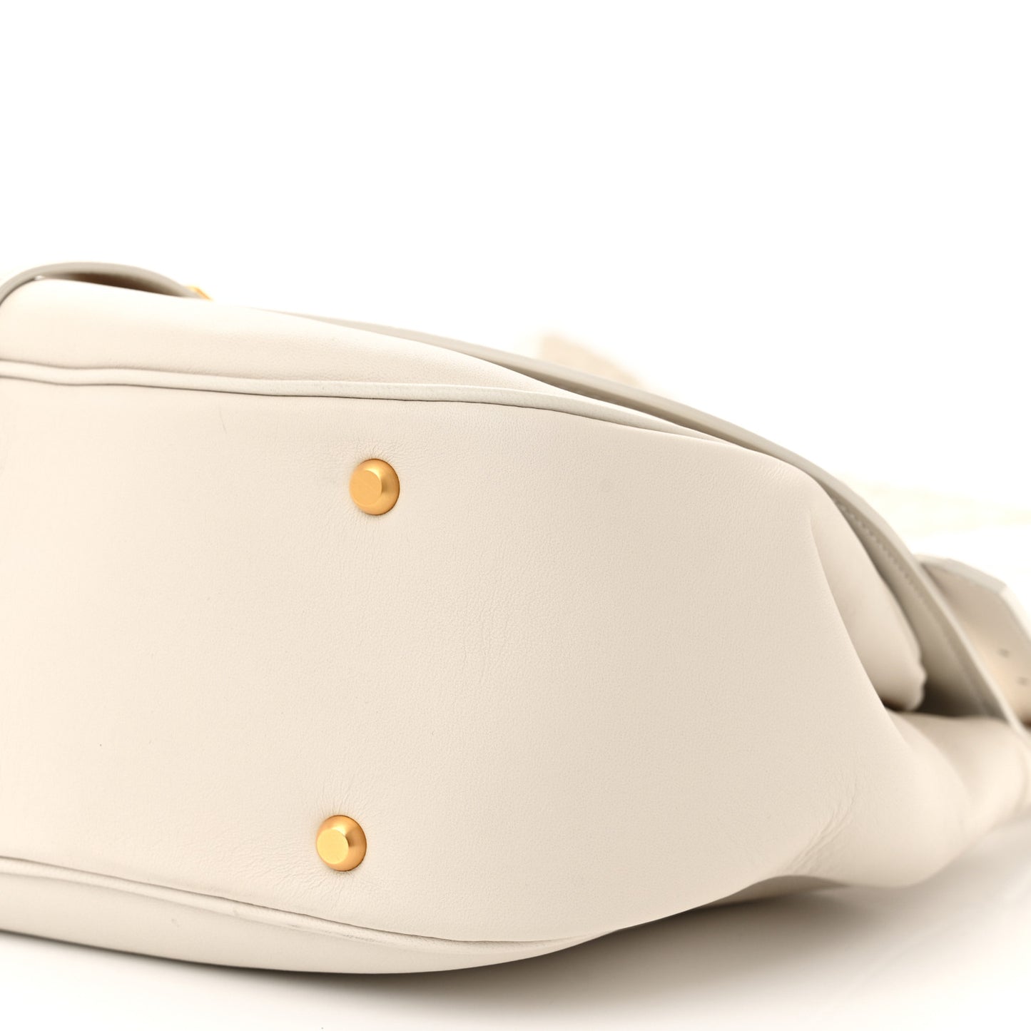 Nappa Intrecciato Strap Shoulder Bag White