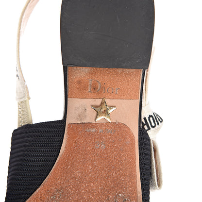 Christian Dior Technical Canvas Ribbon J'Adior Slingback Ballet Flats 35 Black 8 of 15