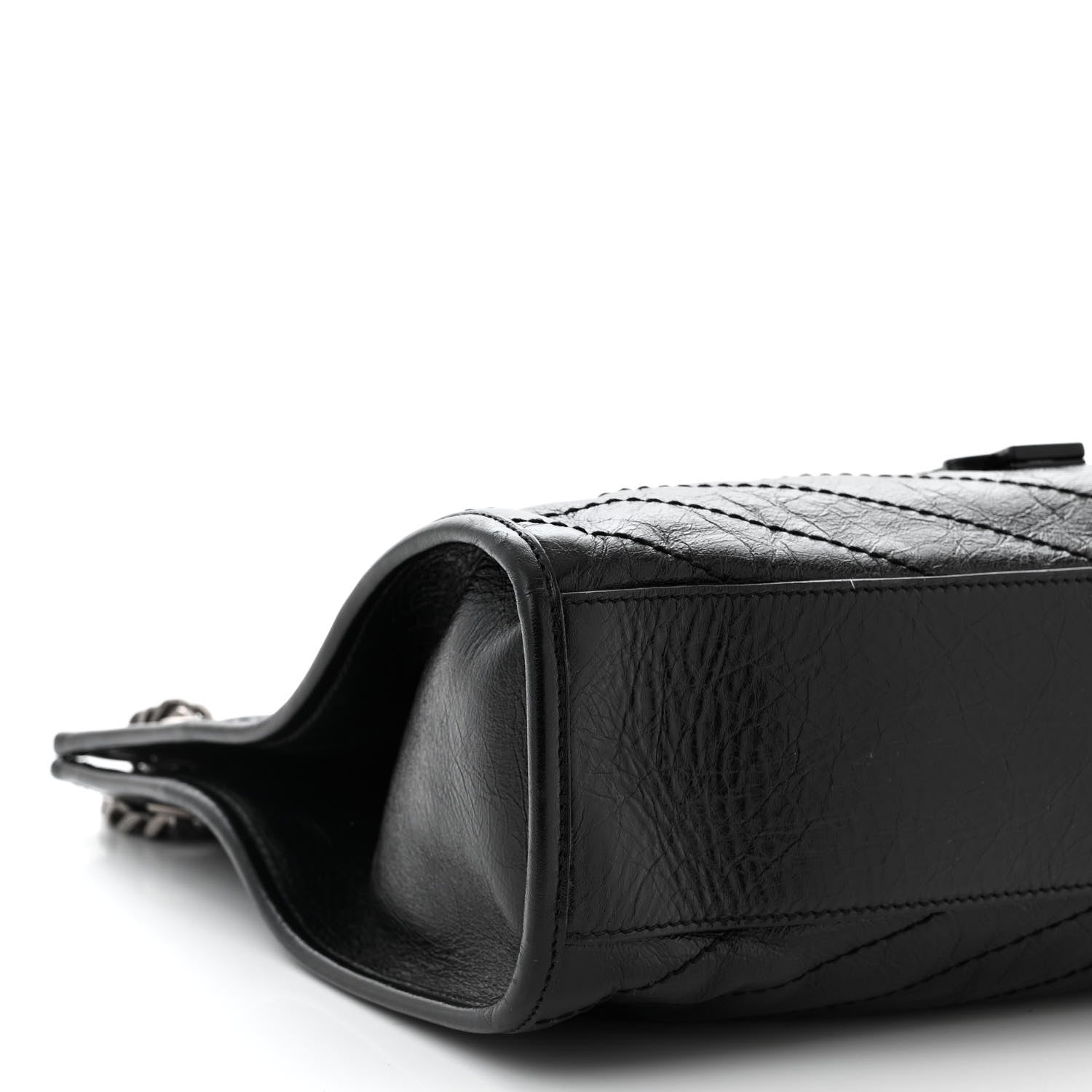 Saint Laurent Crinkled Calfskin Matelasse Monogram Medium Niki Shopper Tote Black 9 of 10