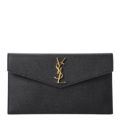 Saint Laurent Grain De Poudre Uptown Pouch Black 1 of 4
