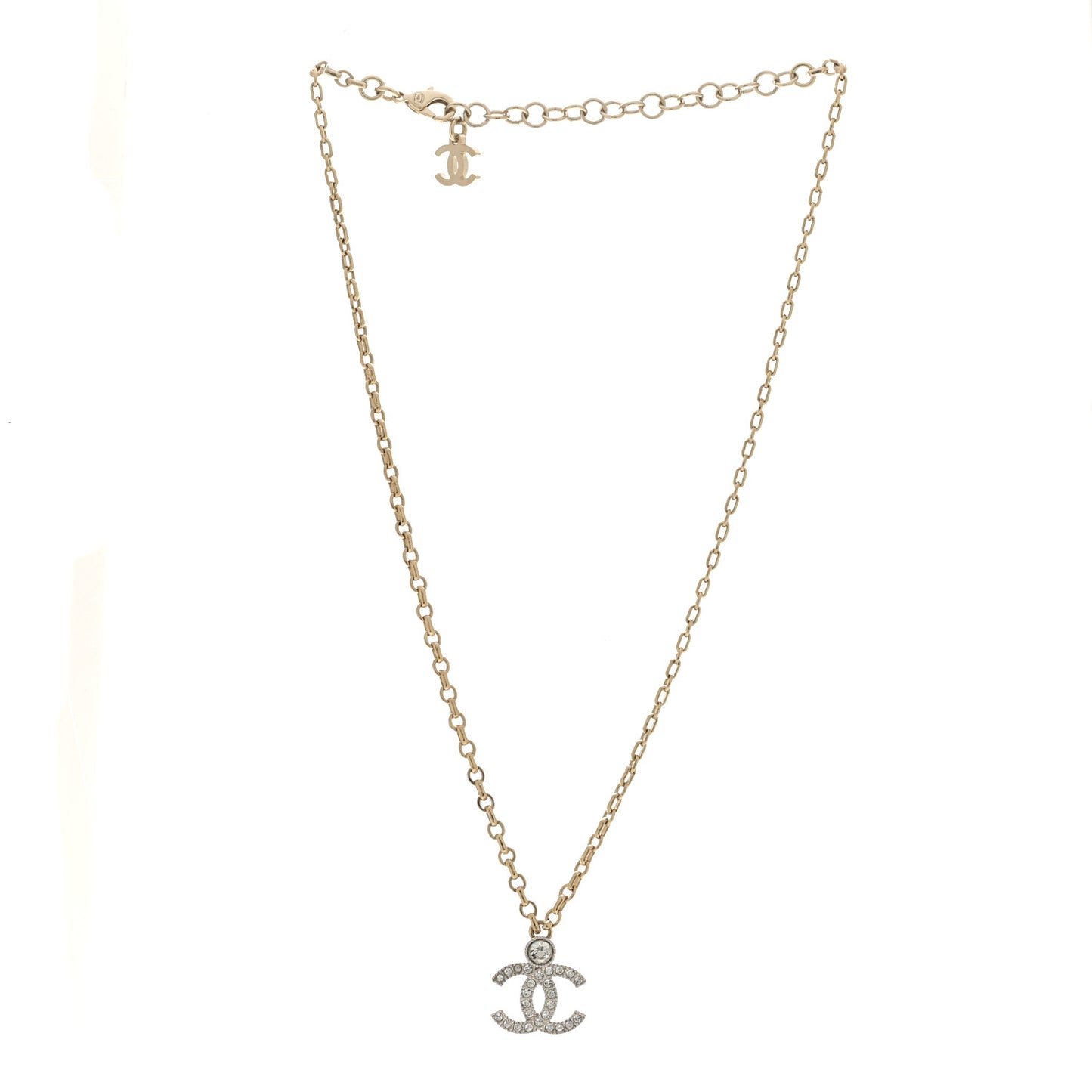 Crystal CC Necklace Gold Silver