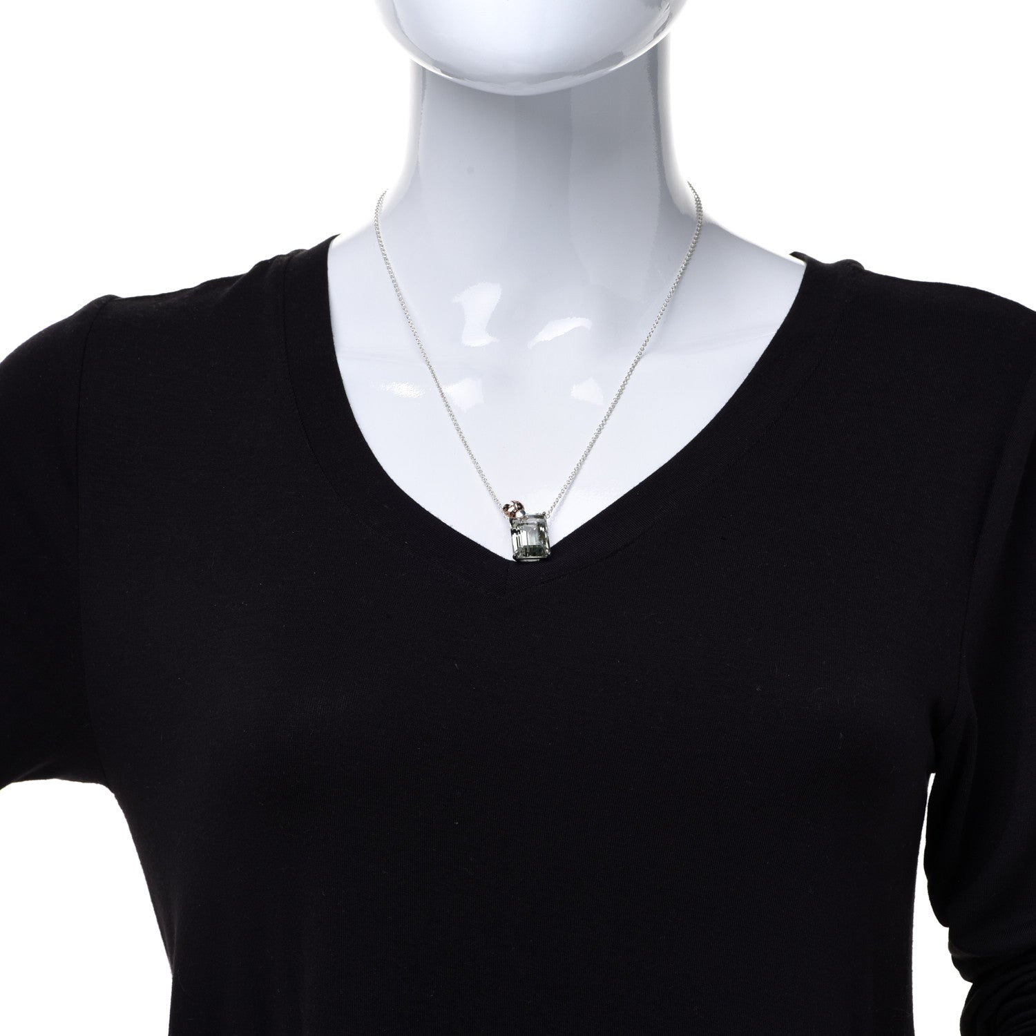 Tiffany Sterling Silver 18K Rose Gold Prasiolite Return to Tiffany Love Bugs Ladybug Necklace 2 of 7