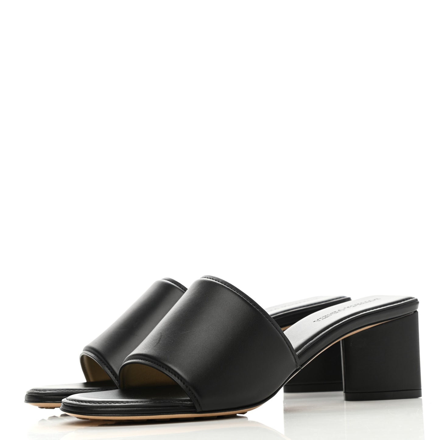 Vienna Calfskin The Band Mule Sandals 38 Black